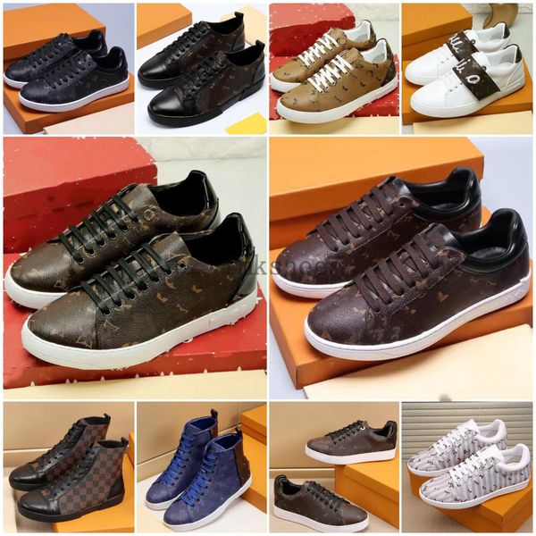 Designer Luxemburguês tênis TIME Luxury Shoes OUT Fashion Brand print couro Designer Tênis Unissex Sapatos Masculinos Couro Genuíno tamanho 38-45 3.20 11