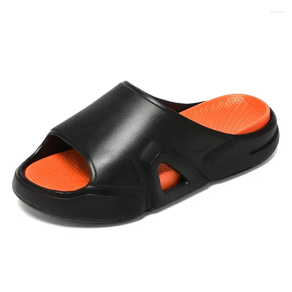 Sandálias masculinas chinelos de sola macia 2024 verão designer plataforma homens flip flops casual praia slides sapatos ao ar livre indoor homem