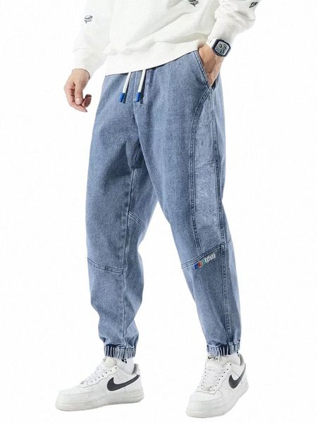 Frühling Sommer Schwarz Blau Baggy Jeans Männer Hip Hop Streetwear Lose Harem Jean Hosen Männliche Casual Jogger Hosen Plus Größe 8XL 759q #