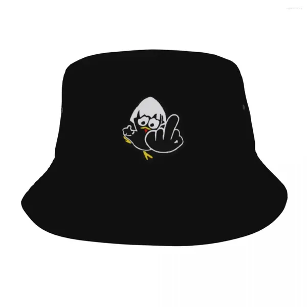 Berets Sommer Panama Caps Calimero Lustige Cartoon Huhn Für Fischer Baumwolle Eimer Hut Outdoor Angeln Kappe