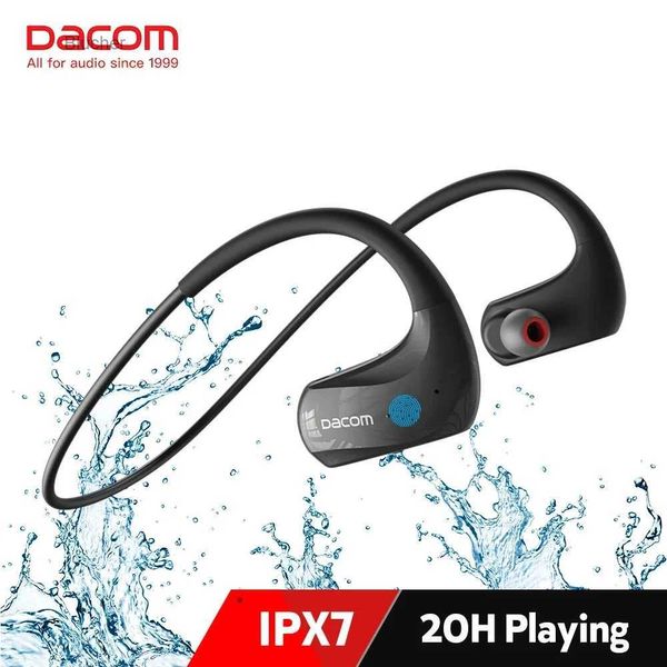 Fones de ouvido de telefone celular Dacom Bluetooth 5.3 Fones de ouvido esportivos sem fio Deep Bass IPX7 à prova d'água em execução 20H Playtime Ruído Cancelar HeadsetsL2403