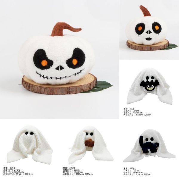 Novo produto Gus o Fantasma com Travesseiro de Abóbora Boneca Travesseiro Fantasma de Abóbora de Halloween