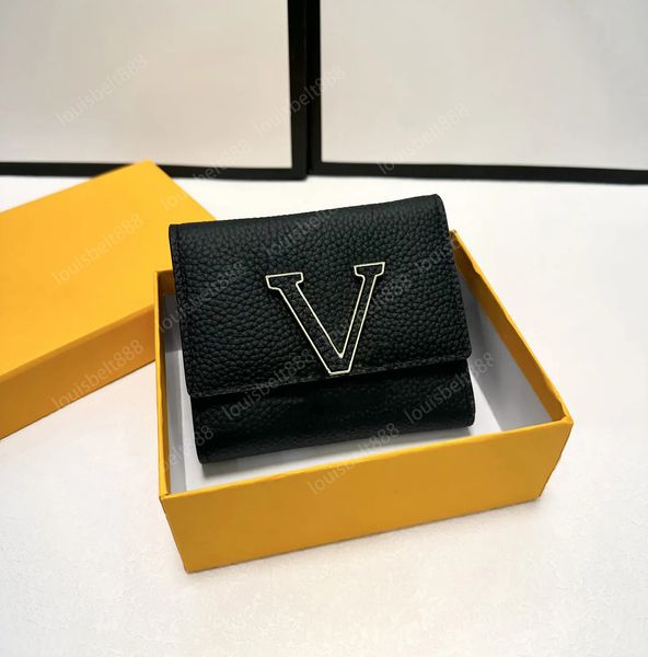 Französische Modemarke, Unisex-Designer, einfarbig, kurze Geldklammer aus Kalbsleder im Schritt, Clamshell, enthält eine Reißverschluss-Wechseltasche mit mehreren Kartenpositionen, Münzgeldbörse