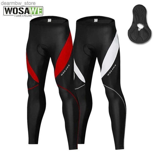 Jaquetas de ciclismo Wosawe homens ciclismo collants gel pad bib calças mtb inverno térmico mtb bicicleta de estrada calças acolchoadas legging calças de ciclismo shorts24329