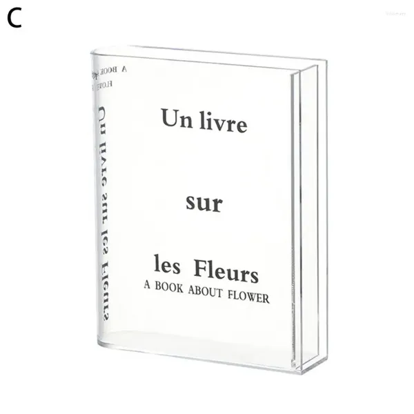 Vasi Vaso da libro trasparente in acrilico per piantare acqua, fiori, decorazione per casa, ufficio, amanti dei regali eleganti