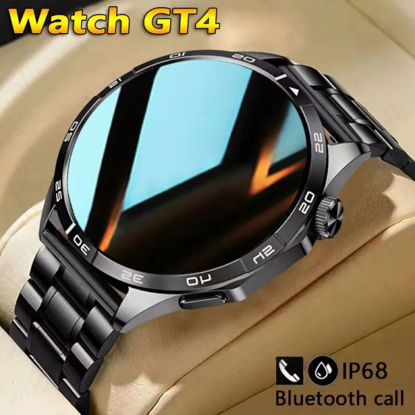 GPS NFC Tracker AMOLED 4 Pro Smart Watch Men 1.43 