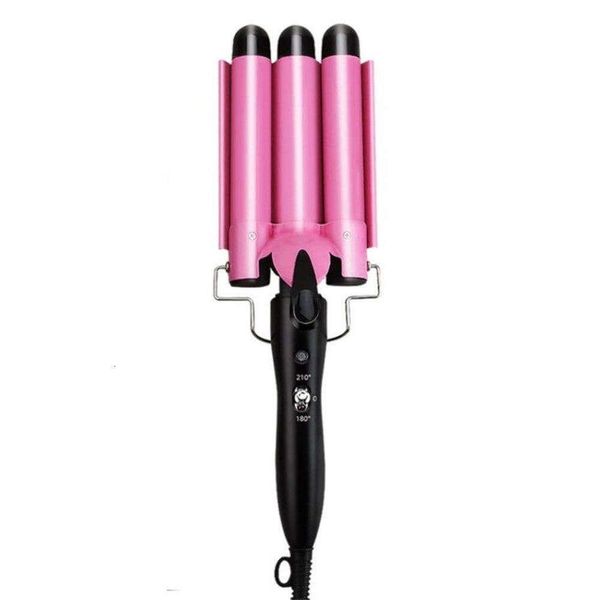 Curling Irons 110-220V Profissional Cerâmica Triple Barrel Modelador de Cabelo Waver Egg Rolling Styling Tools Styler Wand Curl Iron Rizador de Dhz5F