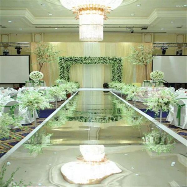 Forniture per feste Specchio color argento Tappeti per tappeti per matrimoni Corridore del corridoio Decorazione per feste di film per interni ed esterni