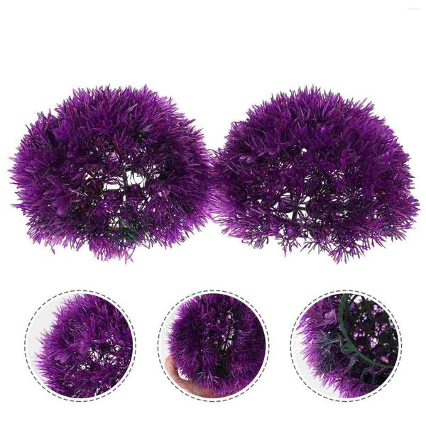 Tapetes 2 Pcs Decorações Bola de Grama Plantas Artificiais Grandes Bolas de Topiaria Plástico Casamento