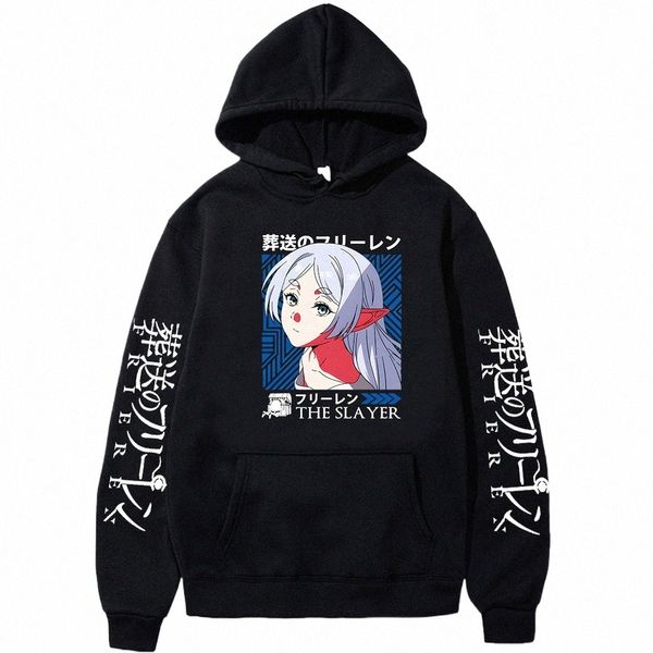 Anime Beyd Journey's End Plus Size Hoodies für Frauen Cute Frieren Print Sweatshirts Harajuku Lg Sleeve Graphic Streetwear l1vt #