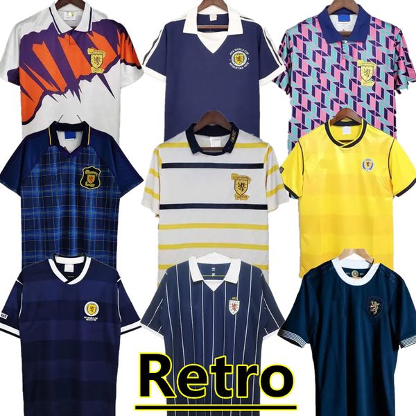 Retro 1978 1982 1986 1990 Copa do Mundo Escócia Camisas de Futebol Retro Futebol Jerseys 1991 1992 1993 1994 1996 1998 2000 Coleção Vintage Jersey Stachan McStay 888888