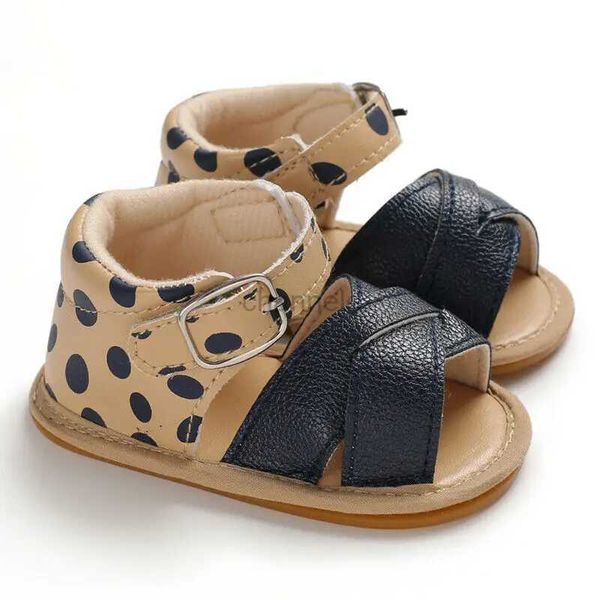 Sandalen 2019 Casual Kinder Mädchen Blumen Sandalen Kinder Mode Echtes Leder Schuhe Sommer Baby Neue Skandale Weiß Gold Dot Schuhe 240329