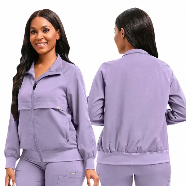 Uniforme clínico Mulher Médico Roupas Médicas Unissex Uniforme Cirúrgico Homem Cuidados de Saúde Clínica Veterinária Jaqueta de Trabalho Desgaste Top Soft W8Ic #