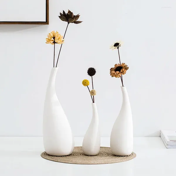 Vasi decorativi nordici moderni all'ingrosso su misura dimensioni creative in ceramica per fiori per la decorazione domestica