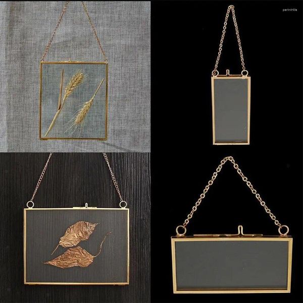 Рамки античная бронза, подарочная подвесная картина, стекло, металлическая рамка, винтажный бесплатный держатель, домашний декор