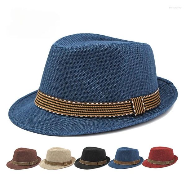 Boinas de meia idade e idosos homens chapéus retro jazz chapéus moda praia sol viseira chapéu feminino no verão.