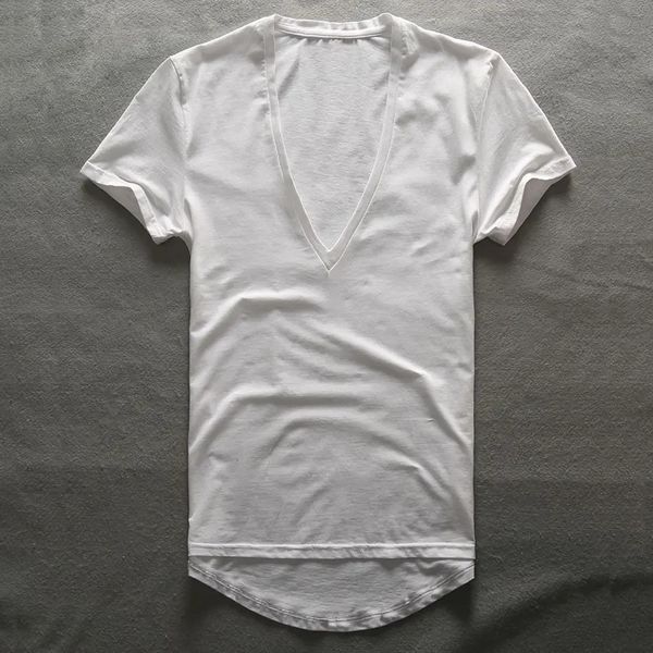 Zecmos футболка с глубоким v-образным вырезом, мужские однотонные футболки с v-образным вырезом для мужчин, модные компрессионные футболки, мужские подарки на день отца 240319