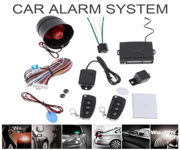 Universal 12V Auto Alarme de carro Porta Sistema de entrada sem chave com controle remoto Sensor de sirene Anti Ladrão Aviso Assaltantes CAL13914305