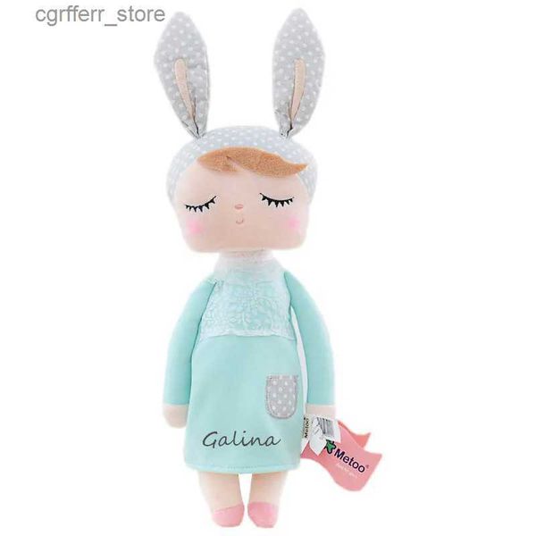 Animali di peluche imbottiti Metoo personalizzato Angela Keppel Doll Girl Animali imbarcati ANIMALI DORMI ANDERIORE BUNNIT BABBIT IL PRESO DI PLUSH Nome personalizzato