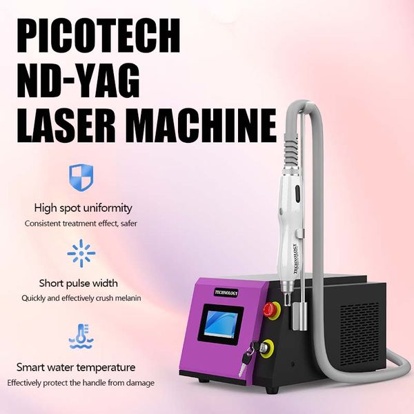 Venda quente profissional nd yag picosegundo laser máquina de remoção de tatuagem picolaser cicatriz pigmento removedor salão de beleza uso equipamentos beleza