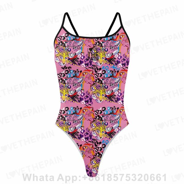 Indossa Love the Pain One Piece Swimsuit 2023 Women Onepiece Athletic Swimwear Pro Training Race costumi da bagno Monokini Beach Bareding Adday