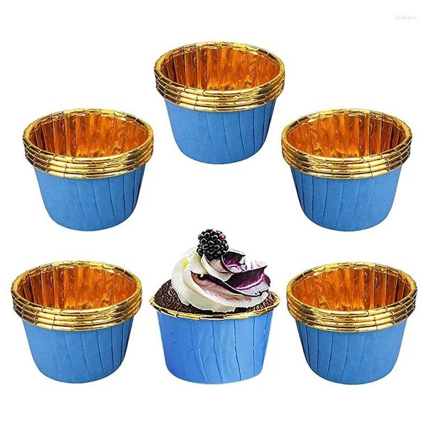 Stampi da forno 100 pezzi pirottini per cupcake fodere per muffin per torte bicchieri di alluminio involucri di carta muffin per forno domestico stampi per pasticceria