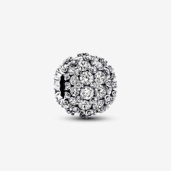 Großhandel Sparkling Pave Round Charm Pandoras 925 Sterling Silber Luxus Charm Set Armband Herstellung Perlen Charms Designer Halskette Anhänger Original Box