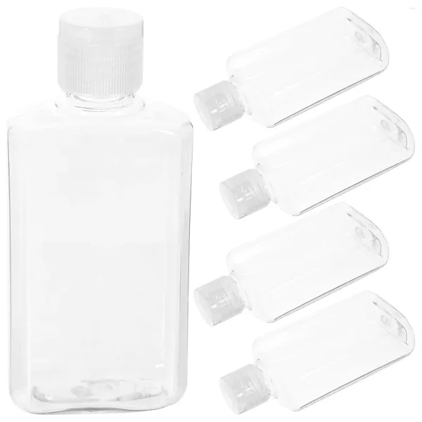 Dispenser di sapone liquido 5 pezzi Bottiglie da viaggio Lozione Confezione in plastica Shampoo sub vuoto flessibile per tenuta