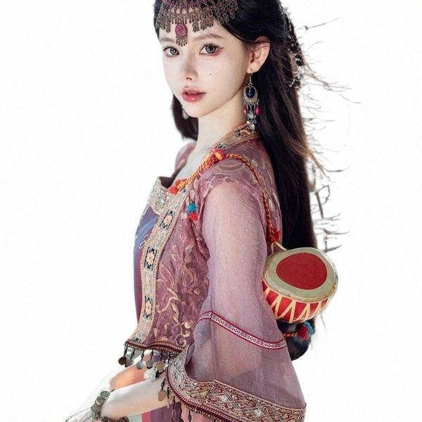 Egzotik Giyim Batı Dans Performansı Giyim Antik Stil Han Çin Fotoğraf Dans Dr L9mp#