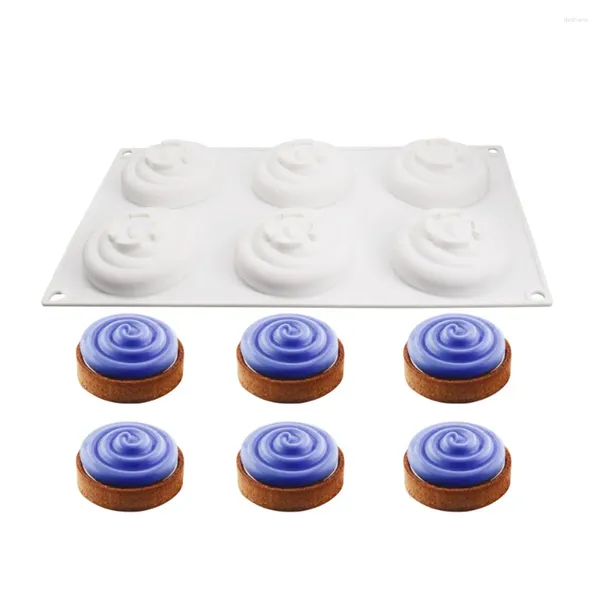 Backformen 6 Löcher Wasser Welligkeit Silikonform DIY Handwerk Seife Kerze Mousse Kuchen Schokolade Dekoration Werkzeug Zubehör