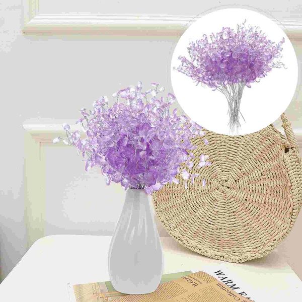 Flores decorativas 50 pçs simulação gota flor festa de casamento decoração varas guirlanda corsage chique acrílico noiva natal