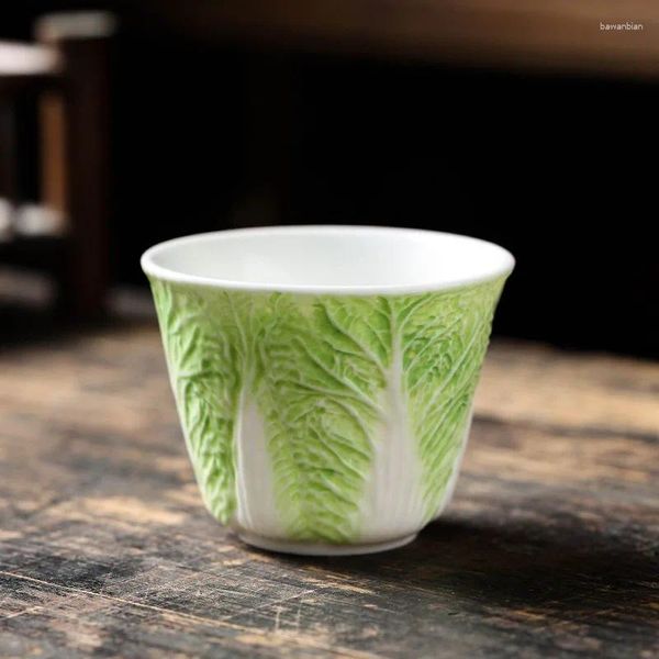 Tazze Tazza da tè Cavolo cinese Pelle di pecora Giada Porcellana Tazza in ceramica Tazza da tè