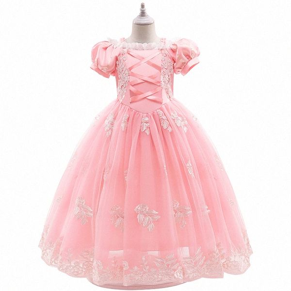 Crianças Designer Vestidos da menina vestido cosplay roupas de verão Crianças Roupas BEBÊ crianças meninas roxo rosa vestido de verão H3pw #