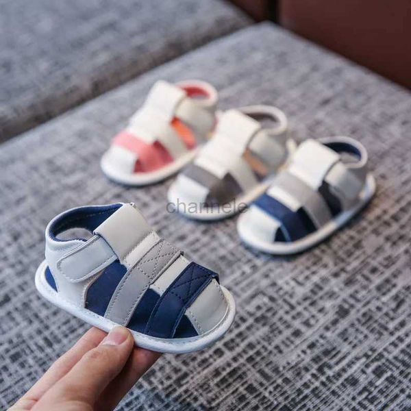 Sandalet moda yaz bebek kız erkekler sandalet yeni doğan bebek ayakkabıları rahat yumuşak dip kaymaz nefes alabilen ayakkabılar pre walker 240329