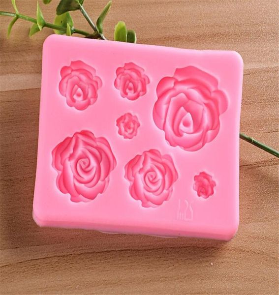Новая обеденная роза с цветами, силиконовая форма для торта, шоколадная форма, инструменты для украшения свадебного торта, форма для помадки, сахарного торта8378545