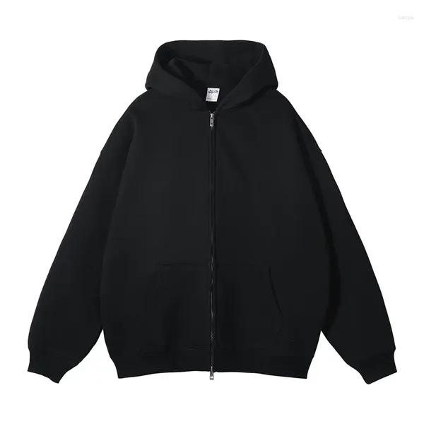 Erkek Hoodies Özelleştirilmiş Ceket HD DTG Baskı Hip Hop Jakets Sweatshirtler Büyük Boy Kazak Harajuku Y2K Siyah Palto Beyaz Erkekler