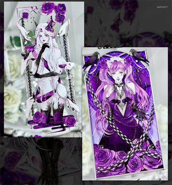 Confezione regalo Dreamy Purple Goblin Floreale Conchiglia lucida Nastri in PET Forniture artigianali Creazione di biglietti per scrapbooking fai da te Adesivo decorativo