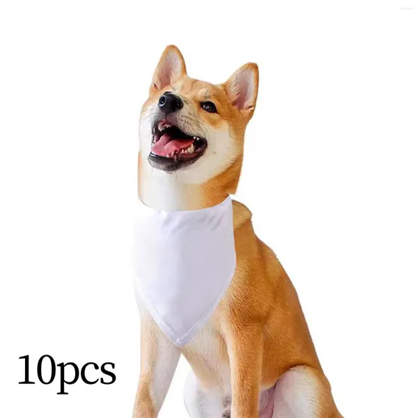Vestuário para cães 10pcs Bandana DIY lenço respirável lavável triângulo lenços para festivais de ação de graças fantasia de feriado de dia dos namorados