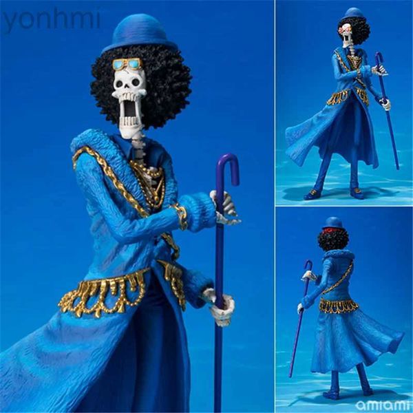 Аниме Манга Аниме One Piece Фигурка Brook Battle 20th Anniversary Ver.Фигурки из ПВХ Коллекционная модель Детские игрушки Кукла Подарки 21 см 24329