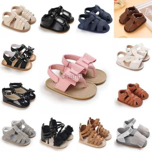 Sandálias recém-nascidos sapatos de batismo verão sandálias do bebê respirável meninos e meninas sapatos recém-nascidos sapatos infantis 240329