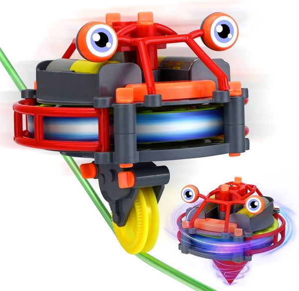 Novidade corda bamba andando tumbler uniciclo brinquedo dedo giroscópio girador carro walker anti gravidade equilíbrio robô brinquedo