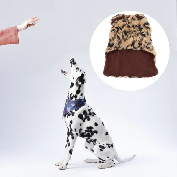 Vestuário para cães Pijamas infantis Flush Roupas Leopard Jaqueta Roupas Xs Quente Mantendo Sobretudo