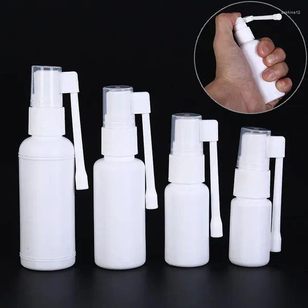 Garrafas de armazenamento 1 pc 20/50 ml branco vácuo plástico bomba de spray nasal névoa garrafa nariz para embalagem rotação de 360 ​​graus