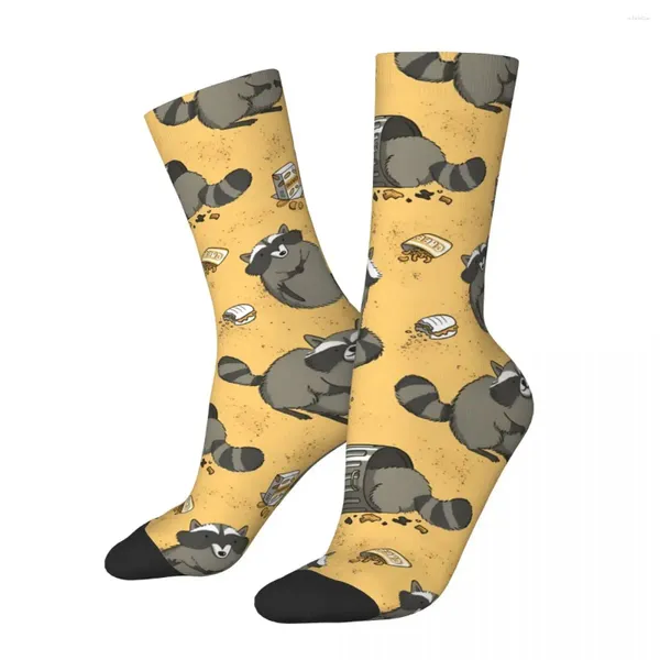 Herrensocken Rascally Raccoons Happy Vintage Waschbär Niedliches Tier Hip Hop Neuheit Crew Socke Geschenk Muster bedruckt