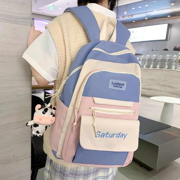 Zaino impermeabile alla moda per il tempo libero in nylon moda studente universitario maschio donna Harajuku Cool Bagpack Laptop Kawaii zaino da viaggio