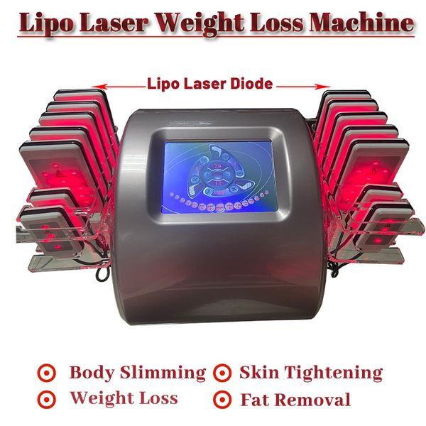 Almofadas Lipolaser Diodo Máquina de Emagrecimento Anti-Celulite Perda de Peso Nádega Queima de Gordura Pernas Mais Magras Design Portátil