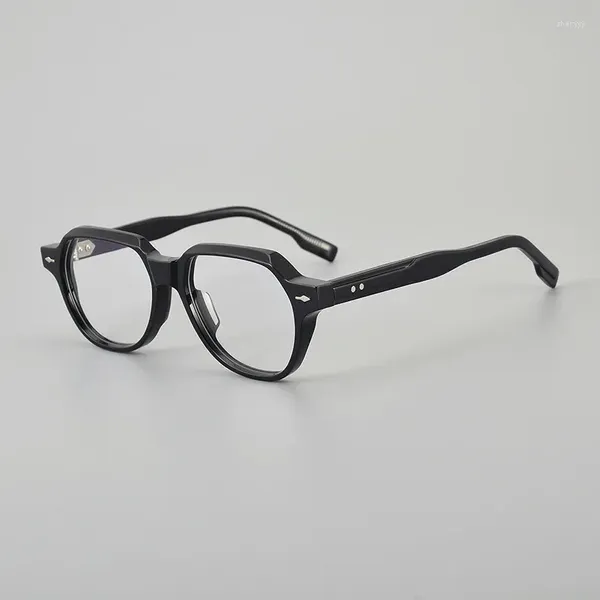 Occhiali da sole Montature da vista Stile Occhiali da vista Fatti a mano Acetato Cornice quadrata irregolare Personalità Occhiali da vista alla moda Venditore unisex