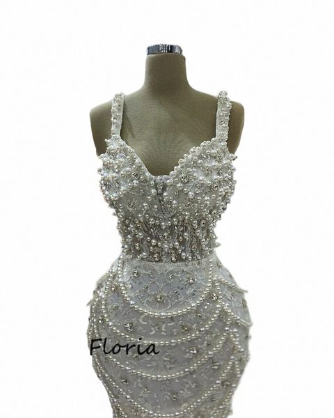 Elegante neue Perlen Celebrity Dres 2024 Vestidos de Coctel Spaghetti-Trägern Abend Dr für Frauen Party Engagement Kleider V1n5 #