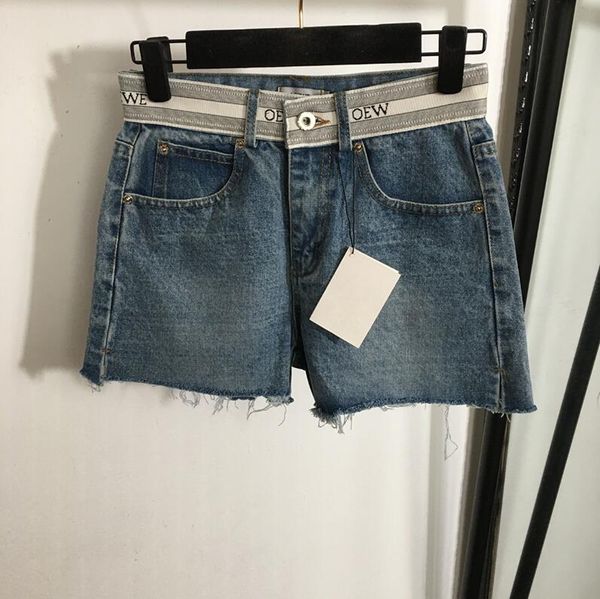 Meninas praia jeans férias designer cintura shorts personalidade letras bordados calças curtas de luxo calças curtas