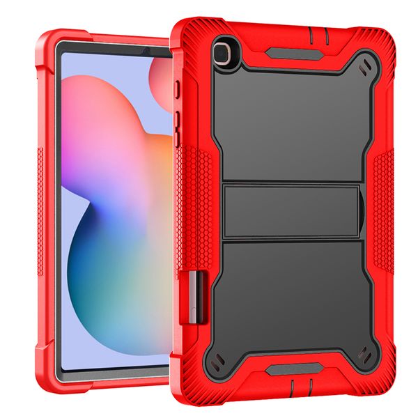 Capa resistente para tablet para Sam Tab S6 Lite (2024) Capa protetora para tablet de 10,4 polegadas, capa protetora híbrida de gel de silicone à prova de choque 3 em 1 com suporte